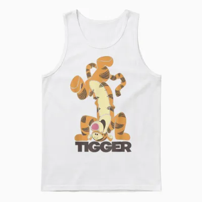 Disney Winnie the Pooh Bouncing Tigger Unisex Tank Top - White