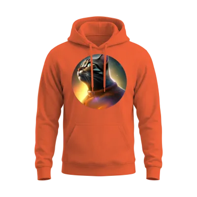 Funny Catstronaut Unisex Hoodie - Orange