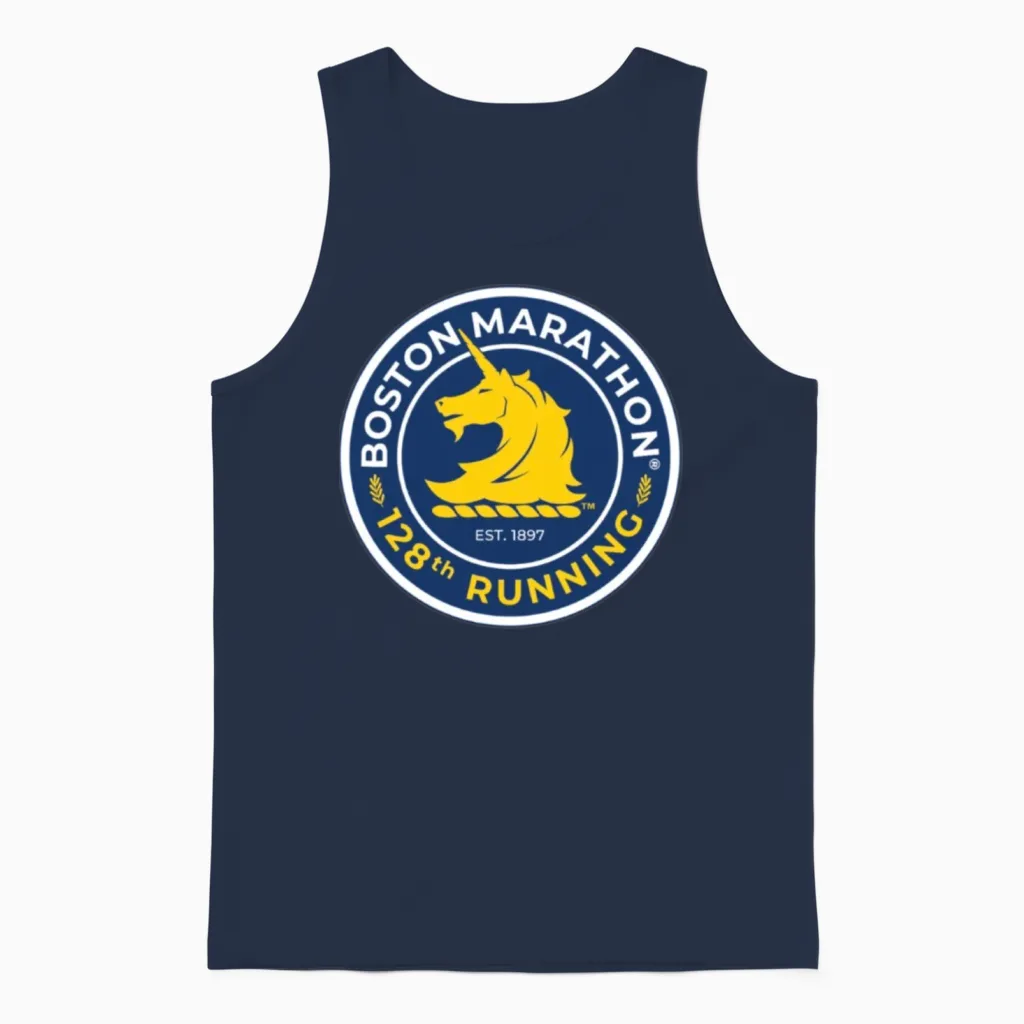 Boston Marathon - Running Unisex Tank Top in Navy