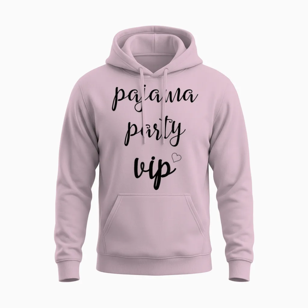 Pajama Party Shirt - Funny Pajama Party Shirt T-Shirt, Gray Unisex Hoodie in Light Pink