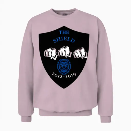 The Shield Unisex Sweatshirt in Light Pink