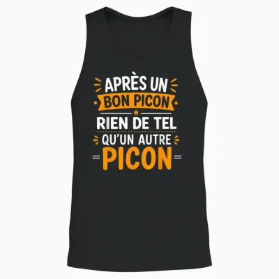 Humoristique Picon Bière Alcool Picole Humour Picon Unisex Tank Top - Black