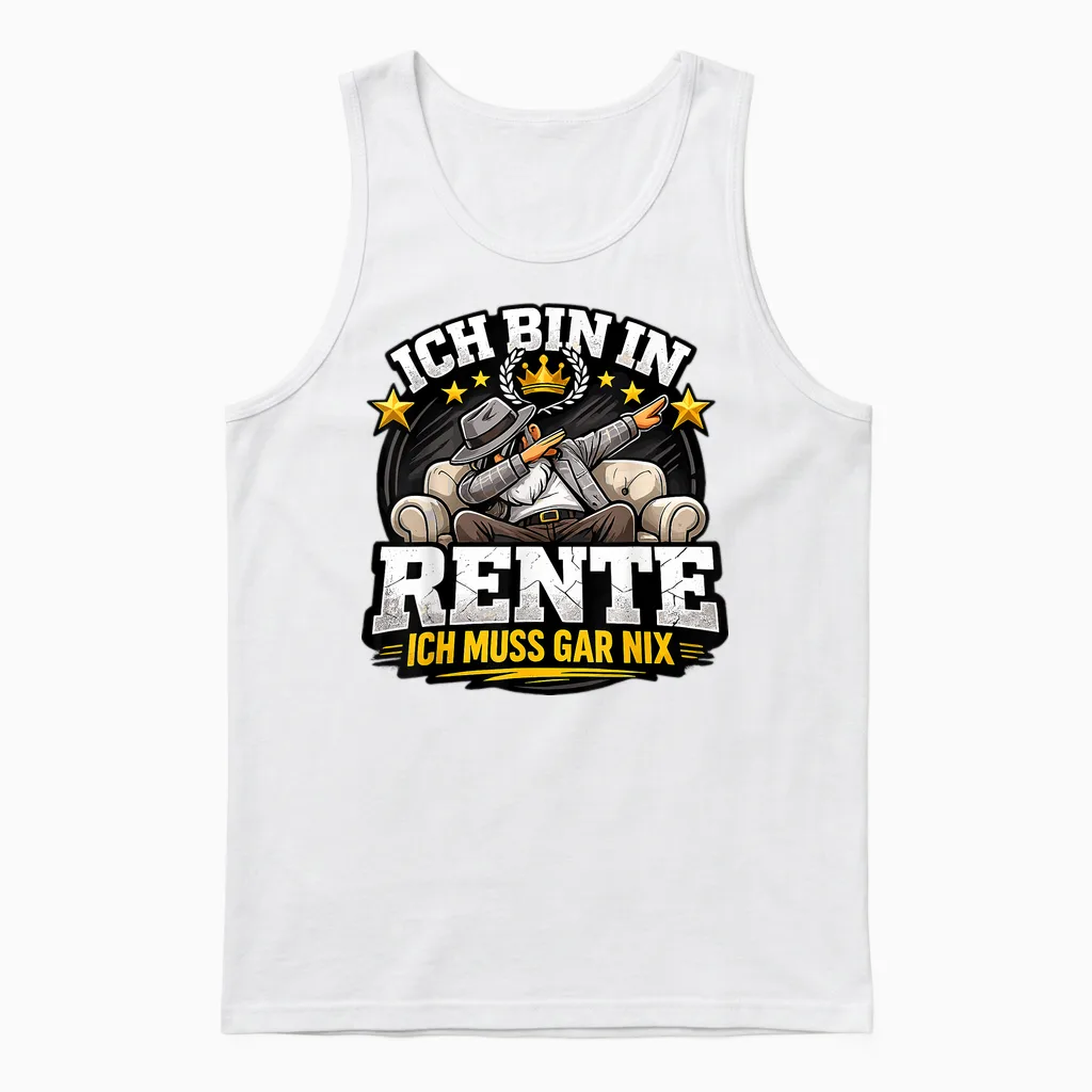 Rente 2026 Ruhestand Pension Pensionär Lustiges Rentner Unisex Tank Top in White