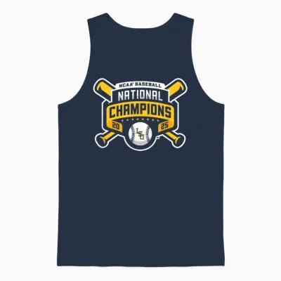 Lsu Tigers Baseball National Champs 2025 Official Logo Unisex Tank Top - Navy