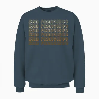 Retro San Francisco California Unisex Sweatshirt - Dark Heather