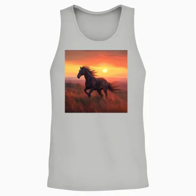 Horse Unisex Tank Top - Ash