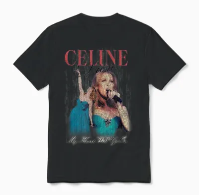 Official Celine Dion My Heart Will Go On Unisex T-Shirt - Black