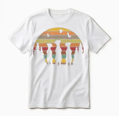 Meerkat Vintage Retro Unisex T-Shirt - White