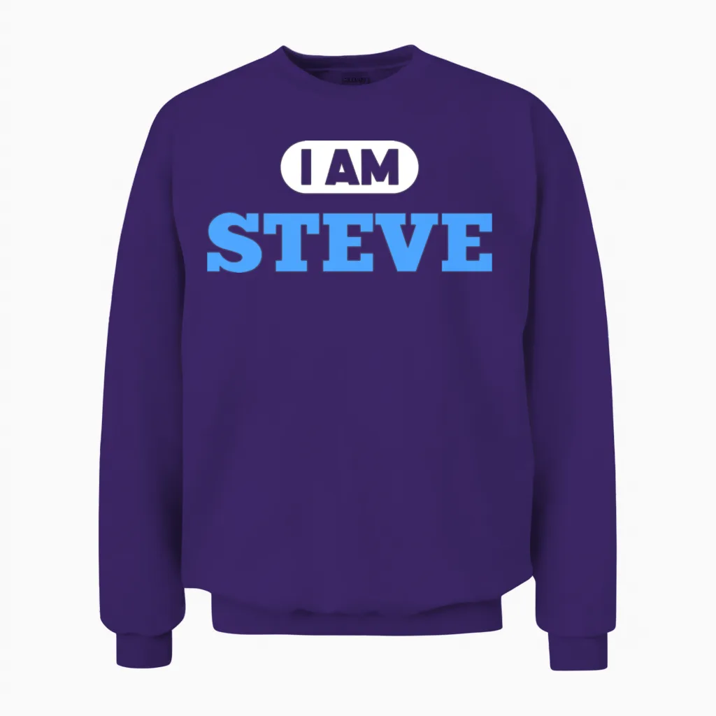 Steve Name Saying for Proud Steves Unisex Sweatshirt in Purple