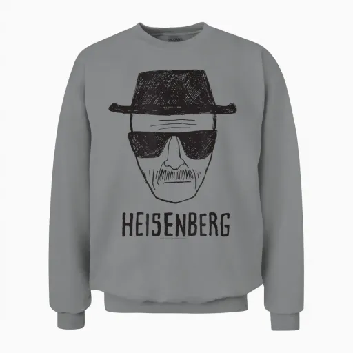 Breaking Bad Heisenberg Sketching T-Shirt, Gray Unisex Sweatshirt in Sport Grey