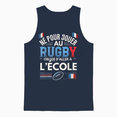 Rugby Kids Boys Rugby Player Humour Rugby T-Shirt, Black, S Unisex Tank Top - Navy