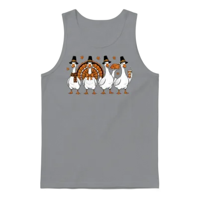 Funny Goose Squad Thanksgiving Friendsgiving Unisex Tank Top - Sport Grey