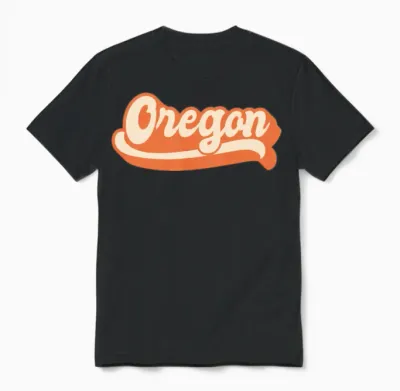 Oregon Retro Unisex T-Shirt - Black