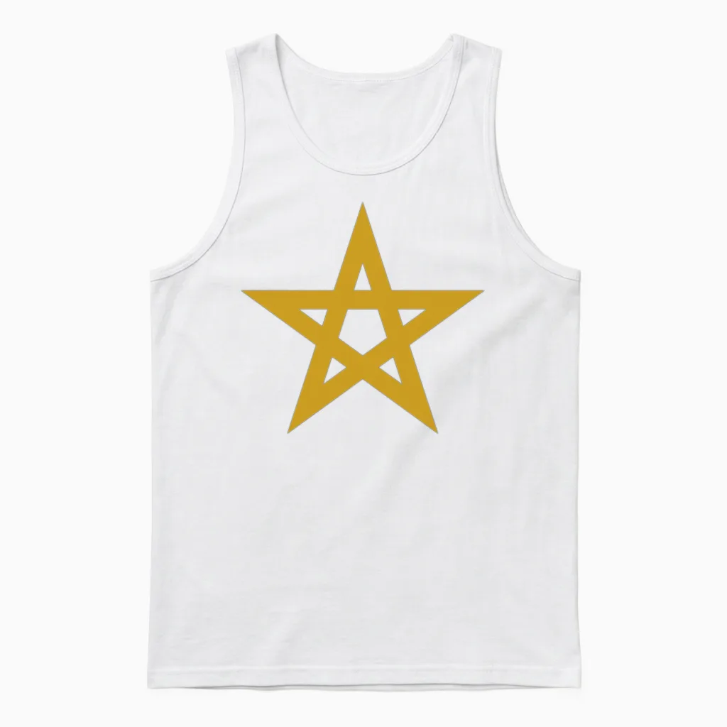 Star of Morocco Unisex Tank Top in White