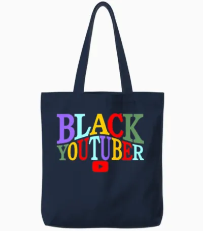 Black Youtuber Tote Bags - Navy