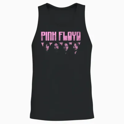 Pink Floyd Logo Pink Unisex Tank Top - Black