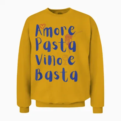 Amore Pasta Vino E Basta Italien Sommer Unisex Sweatshirt - Gold