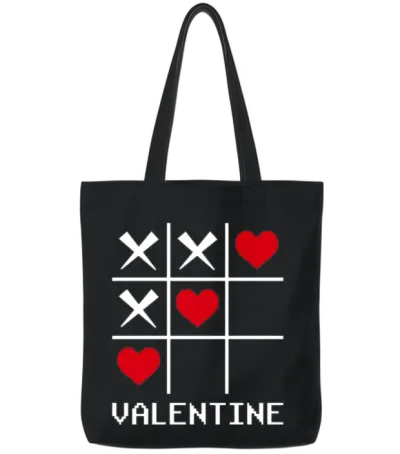 Valentine Tote Bags - Black