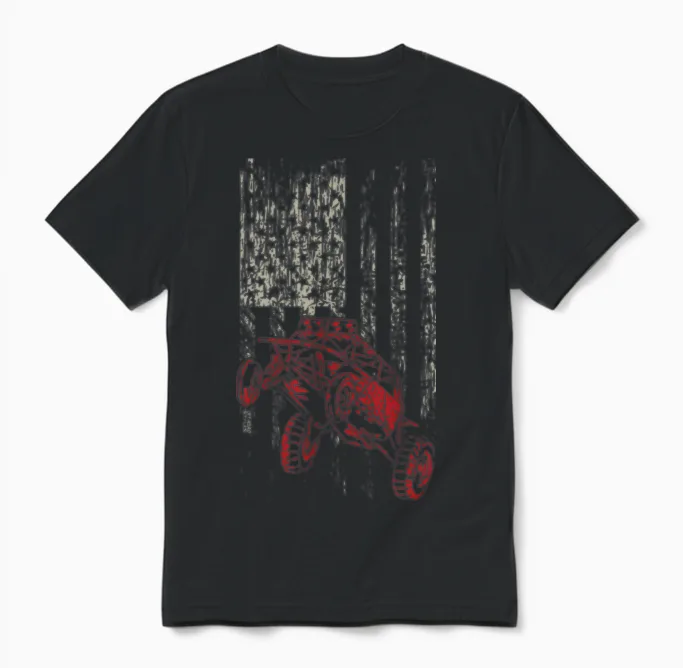 Dune Buggy Usa Grunge - Patriotic & 4th of July Unisex T-Shirt in Black