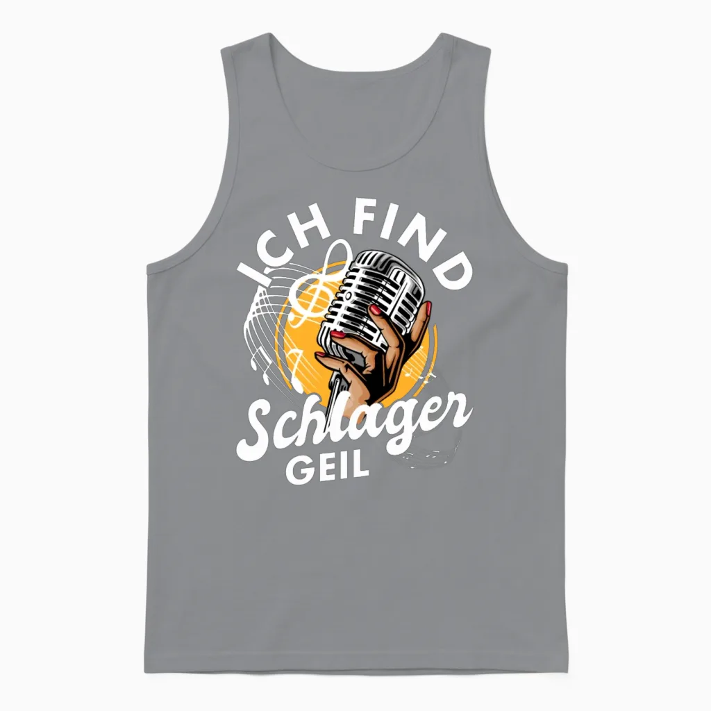 Folk Music Party Festival Outfit German Hits Unisex Tank Top in Sport Grey