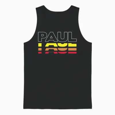 Paul First Name Funny Vintage Sunset Paul Unisex Tank Top - Black