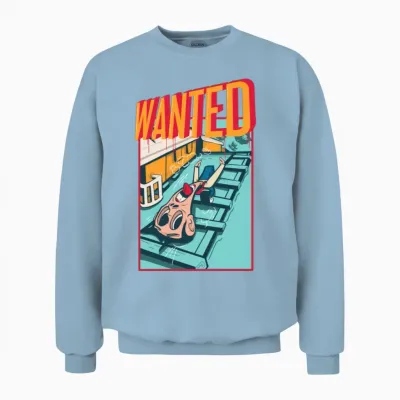 Wanted!! Unisex Sweatshirt - Light Blue