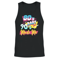 Retro 80s 1980s Eighties Unisex Tank Top - Black – 2
