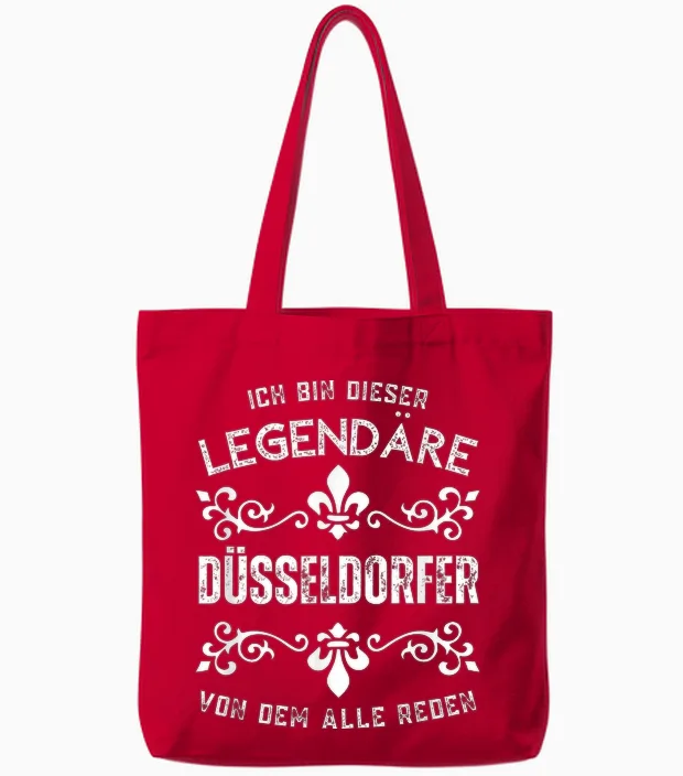 Ich Bin Dieser Legendäre Düsseldorfer Tote Bags in Red