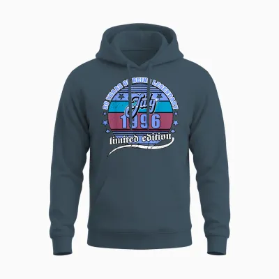 30e Anniversaire Juillet 1996 Millésime 30 Ans Légendaire Unisex Hoodie - Dark Heather