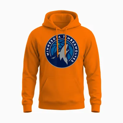 Nba Minnesota Timberwolves Offizielles Lizenzprodukt Unisex Hoodie - Safety Orange