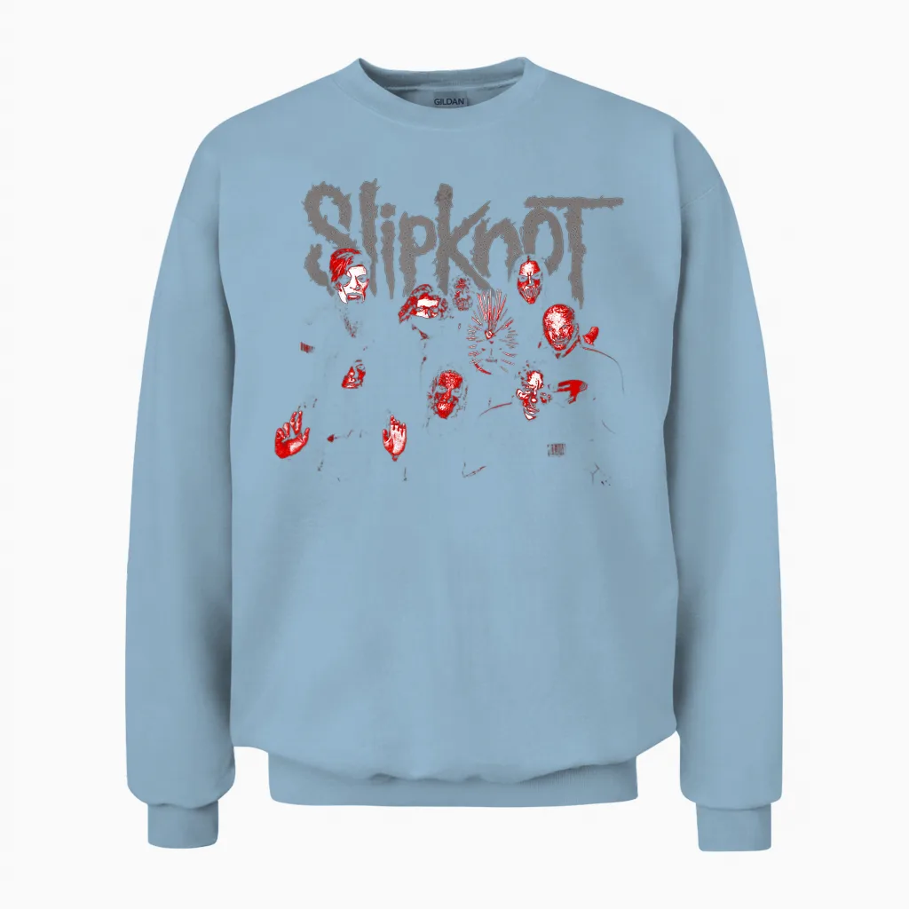 Slipknot Offizieller We Are Not Your Kind, Roter Titel Unisex Sweatshirt in Light Blue
