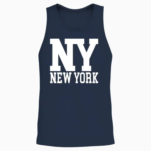 New York Unisex Tank Top - Navy