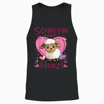 Schäfin Mit Herz | Chefin Mit Herz - Schäffin Unisex Tank Top - Black