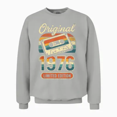 50th Birthday Man Woman 50 Years Decoration 1976 Gift Funny Unisex Sweatshirt - Ash