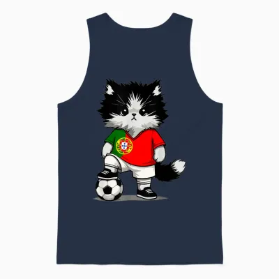 Portuguese Flag Men Women Children Portugal Unisex Tank Top - Navy