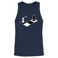 Funny Chess Shirt Chess Player Gift Unisex Tank Top - Navy – 2