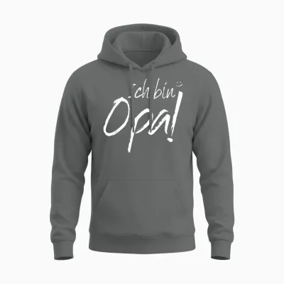 T-Shirt with German Text "ich Bin Opa Geworden Zum Opa Beförderen" Unisex Hoodie - Graphite Heather
