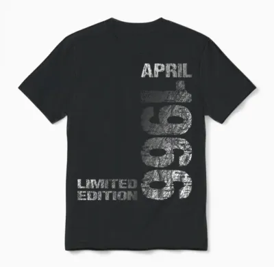 Limited Edition April 1966 Mann Frau 60. Geburtstag Unisex T-Shirt - Black