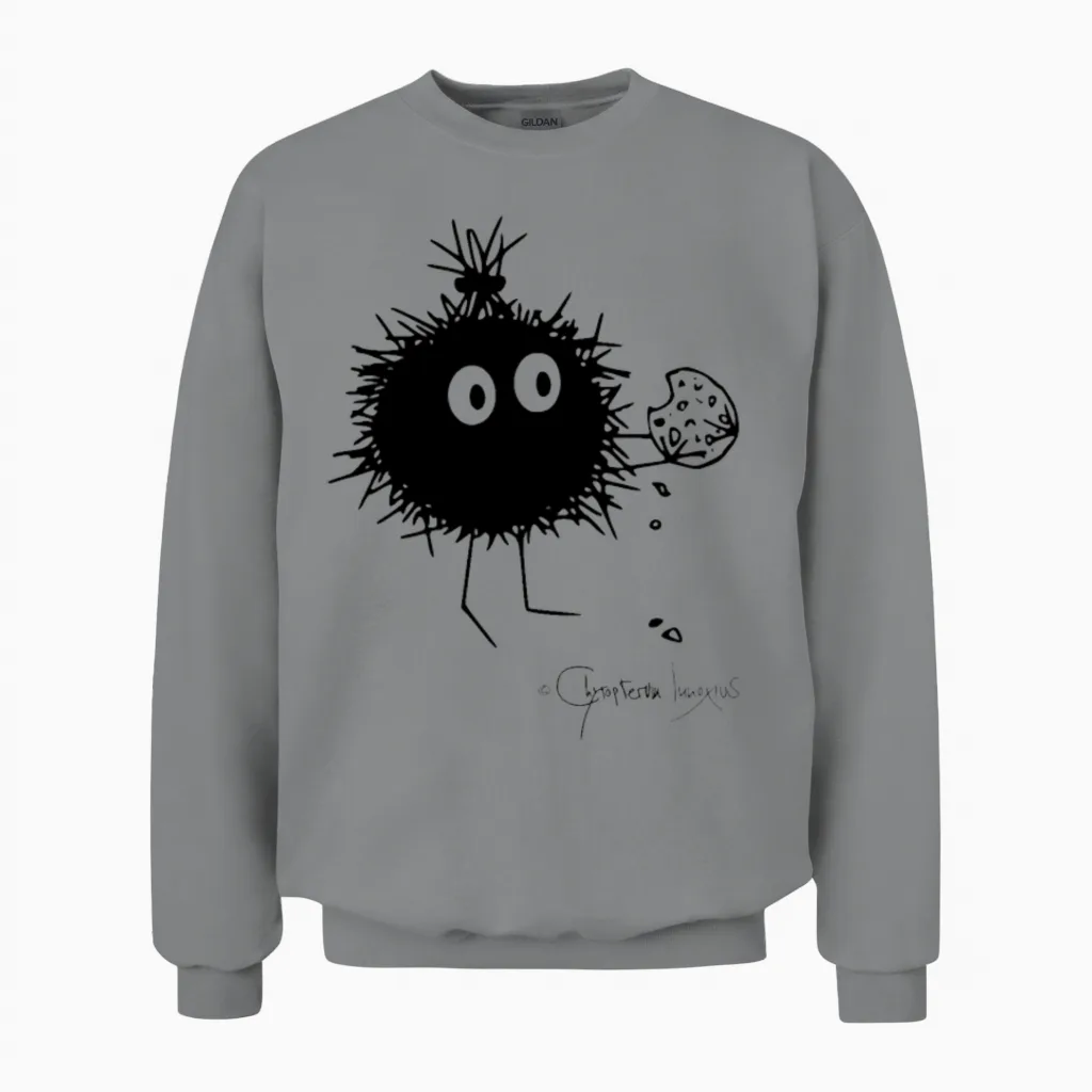 Woolly Beastie Crumbles Β© Chyropterum Innoxius Unisex Sweatshirt in Sport Grey