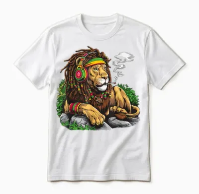 Reggae Rasta Reggae Lion Rasta Rasta Rasta T-Shirt, Black, S Unisex T-Shirt - White