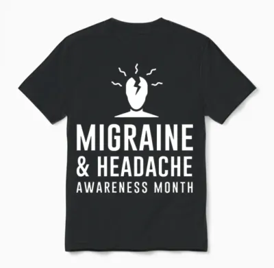Migraine and Headache Awareness Month Boy Unisex T-Shirt - Black