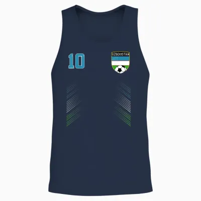 Usbekistan Pride Usbekistanische Flagge Liebhaber Unisex Tank Top - Navy