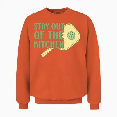 Stay Out of the Kitchen Pickleball Unisex Sweatshirt - Orange