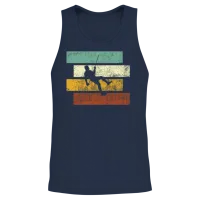 Climbing Retro Unisex Tank Top - Navy – 2