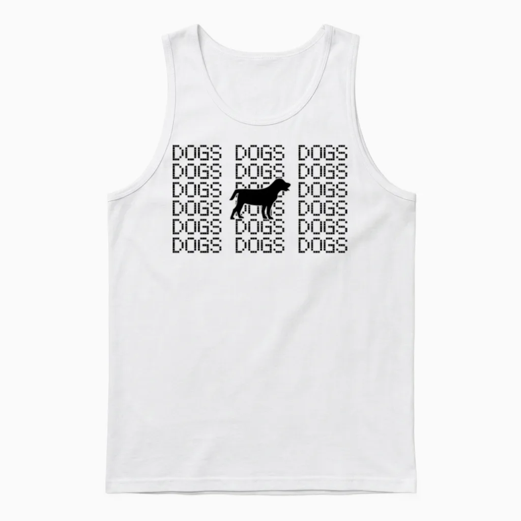 Dogs Dog Lovers Gift Unisex Tank Top in White