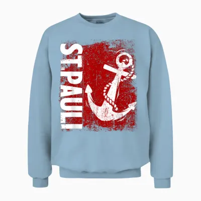St Pauli Hamburg Paulianer St. Pauli T-Shirt, Black Unisex Sweatshirt - Light Blue
