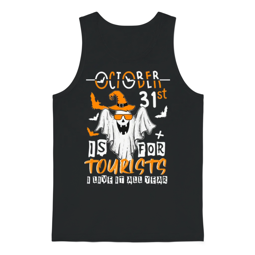 Halloween Funny Boo Unisex Tank Top - Black
