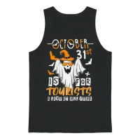 Halloween Funny Boo Unisex Tank Top - Black – 1