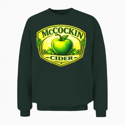 Mccockin Cider St Patrick’s Day Edition Irish Double Sided Unisex Sweatshirt - Forest