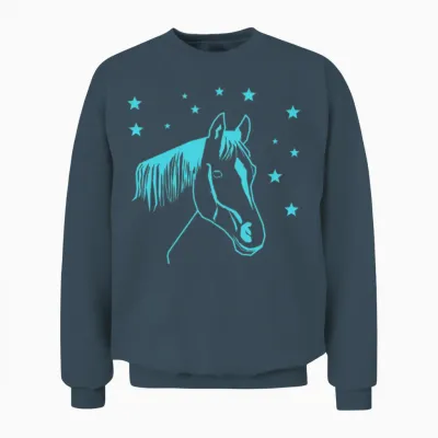 Horse - Dream Horse with Stars - Cool Gift Idea Unisex Sweatshirt - Dark Heather